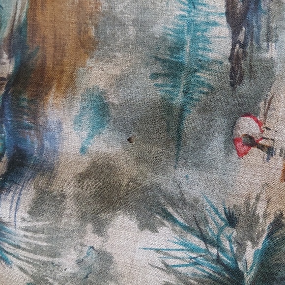 Vintage Geiger Wool Pleated Midi Skirt Nature  Animal Print Austria 42 Sz 10-12 - Picture 17 of 17